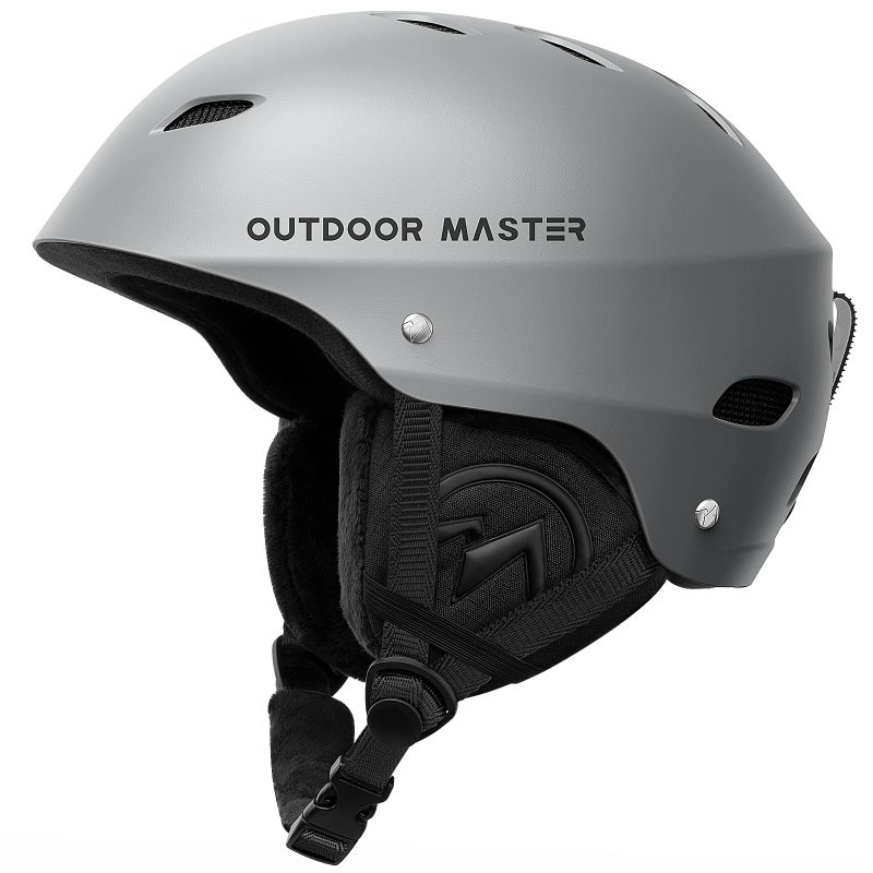 OutdoorMaster Kelvin Ski Helmet - Snowboard Helmet for Men, Women & Youth (Gray,S) - Image 1